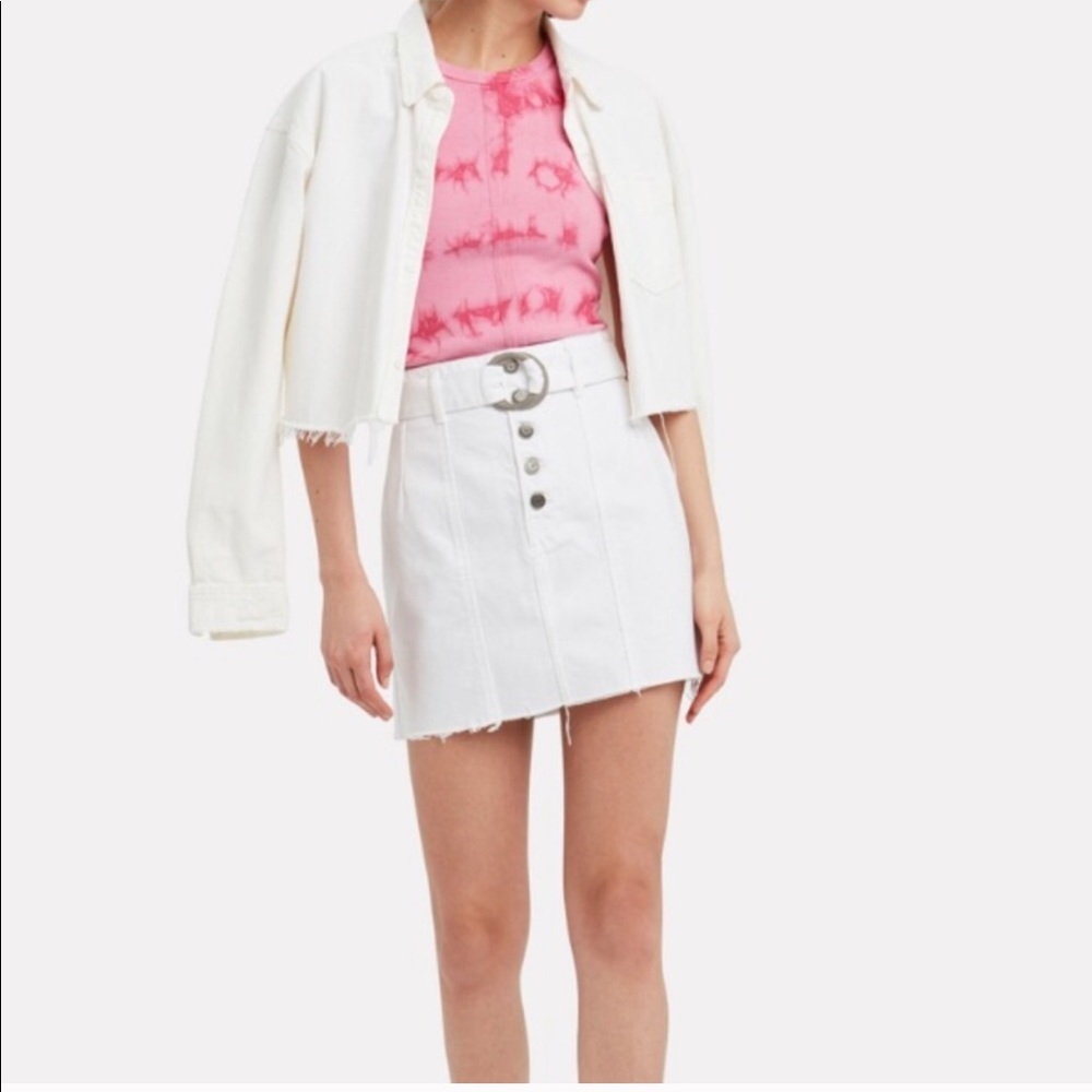 NWT GRLFRND Feliece Belted Skirt